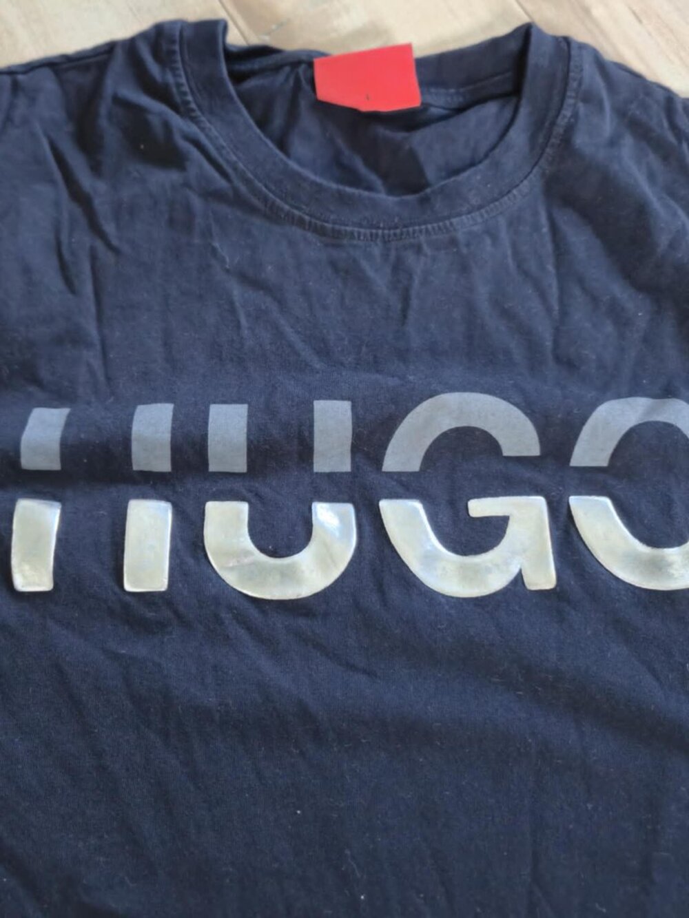 HUGO Hugo Boss Reflective Logo T-Shirt Men’s Large Navy Blue - Picture 9 of 9